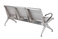 SS201 Stainless Steel Waiting Room Chairs / 3 Seater Airport Chair